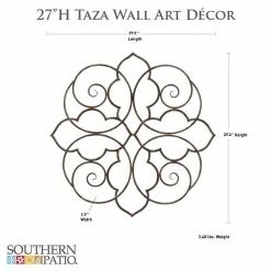 Southern Patio 27 in. H Taza Metal Wall Outdoor Decor, Bronze 15 Southern Patio 27 in. H Taza Metal Wall Outdoor Decor, Bronze -Achla Designs Shop southern patio outdoor wall sculptures wdc 076988a 40 1000