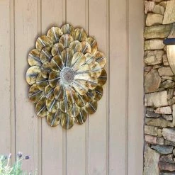 Southern Patio 23 in. H Flower Metal Wall Outdoor Decor, Copper -Achla Designs Shop southern patio outdoor wall sculptures wdc 076995a e1 1000