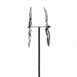 Southern Patio 36 in. H Pinwheel Dual Kinetic Wind Spinner Yard Stake, Teal and Copper -Achla Designs Shop southern patio wind spinners ldc 076940a 4f 1000