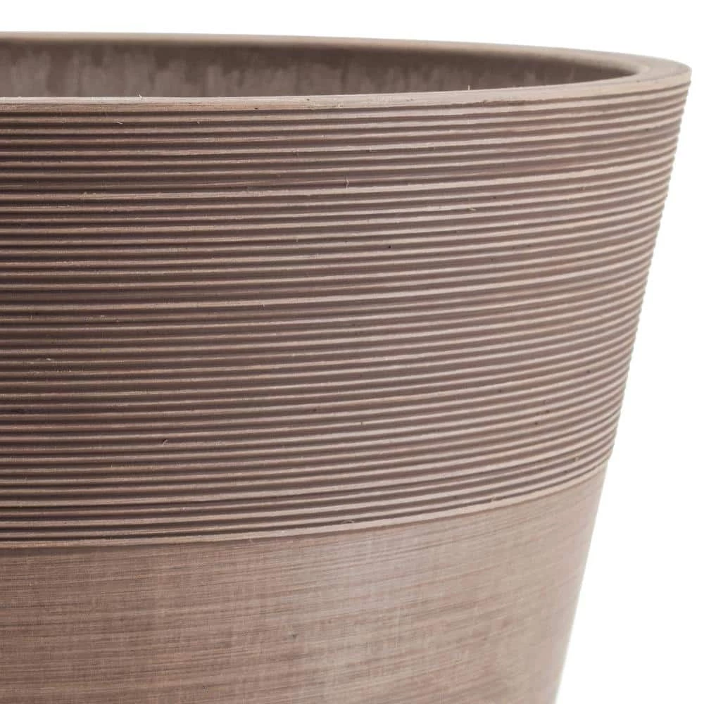 Arcadia Garden Products Etched 15.75 in. x 13 in. Taupe Composite PSW Pot 5 Arcadia Garden Products Etched 15.75 in. x 13 in. Taupe Composite PSW Pot - Image 3