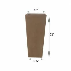 Arcadia Garden Products Contempo Tall Square 13 in. x 13 in. x 28 in. Taupe PSW Pot -Achla Designs Shop taupe arcadia garden products plant pots fs32tp 1f 1000