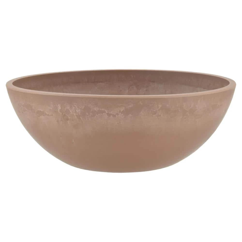 Arcadia Garden Products Garden Bowl 8 in. x 3 in. Taupe PSW Pot 3 Arcadia Garden Products Garden Bowl 8 in. x 3 in. Taupe PSW Pot