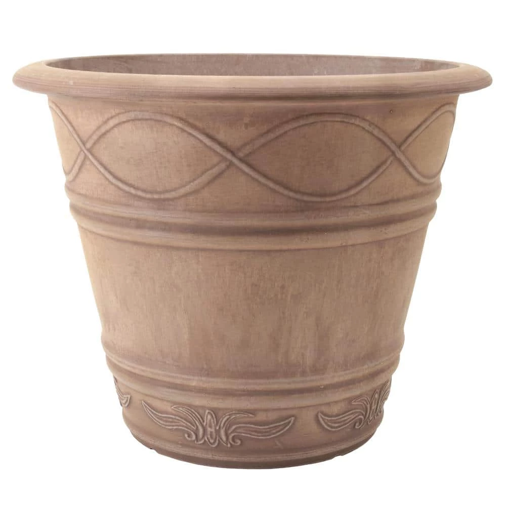 Arcadia Garden Products Western Weave 14-1/2 in. x 11 in. Taupe Composite PSW Pot 3 Arcadia Garden Products Western Weave 14-1/2 in. x 11 in. Taupe Composite PSW Pot