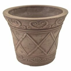 Arcadia Garden Products Scroll Grower 5 in. x 4 in. Taupe PSW Pot 7 Arcadia Garden Products Scroll Grower 5 in. x 4 in. Taupe PSW Pot -Achla Designs Shop taupe arcadia garden products plant pots nur12tp c3 1000