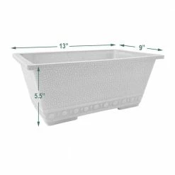 Arcadia Garden Products 13 in. x 9 in. Taupe Composite Window Box 12 Arcadia Garden Products 13 in. x 9 in. Taupe Composite Window Box -Achla Designs Shop taupe arcadia garden products window boxes fel34tp 1f 1000