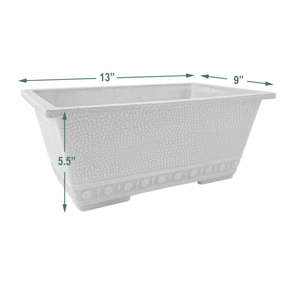 Arcadia Garden Products 13 in. x 9 in. Taupe Composite Window Box 7 Arcadia Garden Products 13 in. x 9 in. Taupe Composite Window Box - Image 5