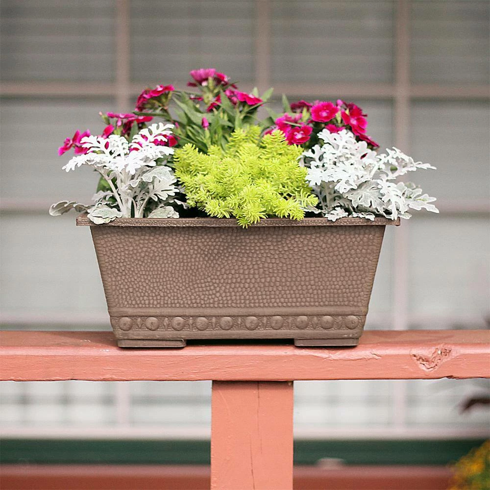 Arcadia Garden Products 13 in. x 9 in. Taupe Composite Window Box 8 Arcadia Garden Products 13 in. x 9 in. Taupe Composite Window Box - Image 6