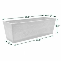 Arcadia Garden Products 25.3 in. x 9 in. Taupe Composite PSW Window Box 10 Arcadia Garden Products 25.3 in. x 9 in. Taupe Composite PSW Window Box -Achla Designs Shop taupe arcadia garden products window boxes u65tp 1f 1000