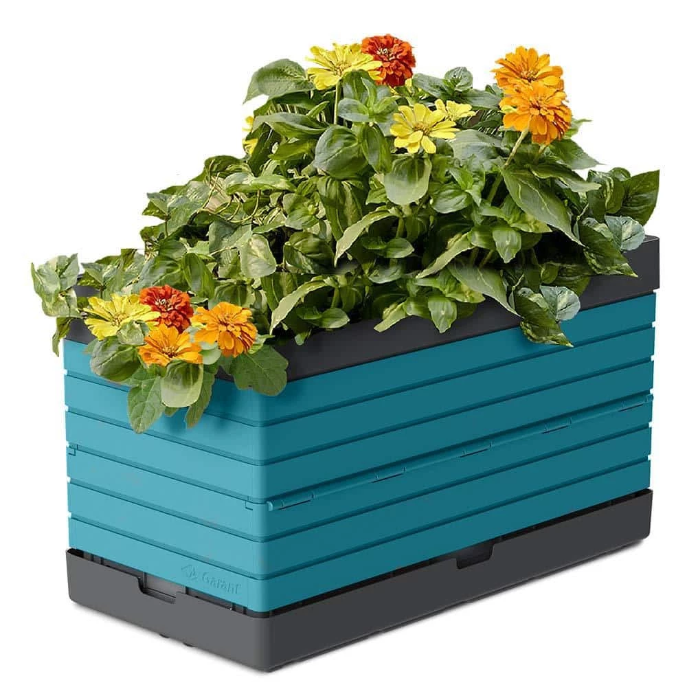 Southern Patio FlexSpace 22 in. x 11 in. x 13 in. Teal Resin Modular Raised Garden Bed 13 Southern Patio FlexSpace 22 in. x 11 in. x 13 in. Teal Resin Modular Raised Garden Bed - Image 11
