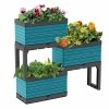 Southern Patio FlexSpace 22 in. x 11 in. x 13 in. Teal Resin Modular Raised Garden Bed