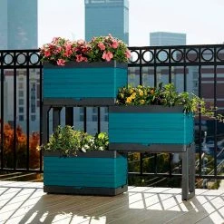 Achla Designs Shop -Achla Designs Shop teal southern patio elevated garden beds hdr 076667 e1 1000