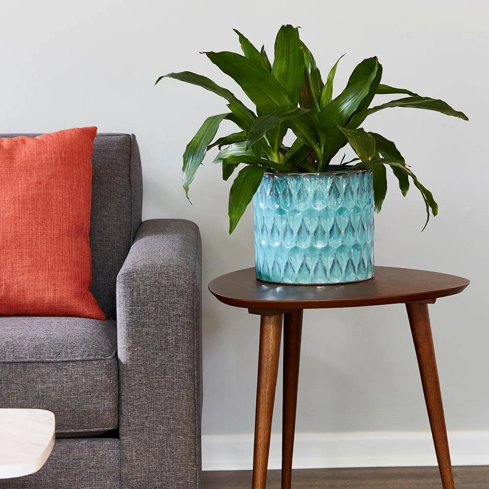 Southern Patio Ariel 9.5 in. x 8.66 in. Blue Ceramic Pot 8 Southern Patio Ariel 9.5 in. x 8.66 in. Blue Ceramic Pot - Image 6