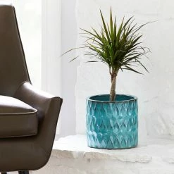 Southern Patio Ariel 9.5 in. x 8.66 in. Blue Ceramic Pot 16 Southern Patio Ariel 9.5 in. x 8.66 in. Blue Ceramic Pot -Achla Designs Shop teal southern patio plant pots crm 081661 a0 1000