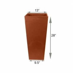 Arcadia Garden Products Contempo Tall Square 13 in. x 13 in. x 28 in. Terra Cotta PSW Pot 11 Arcadia Garden Products Contempo Tall Square 13 in. x 13 in. x 28 in. Terra Cotta PSW Pot -Achla Designs Shop terra cotta arcadia garden products plant pots fs32tc 1f 1000