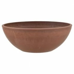 Arcadia Garden Products Garden Bowl 10 in. x 3 in. Terra Cotta Composite PSW Pot