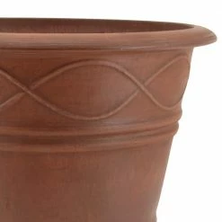 Arcadia Garden Products Western Weave 14-1/2 in. x 11 in. Terra Cotta Composite PSW Pot -Achla Designs Shop terra cotta arcadia garden products plant pots me36tc 4f 1000