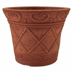 Arcadia Garden Products Scroll Grower 5 in. x 4 in. Terra Cotta PSW Pot