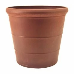 Arcadia Garden Products Basic Drop 11-1/2 in. x 10 in. Terra Cotta Composite PSW Pot