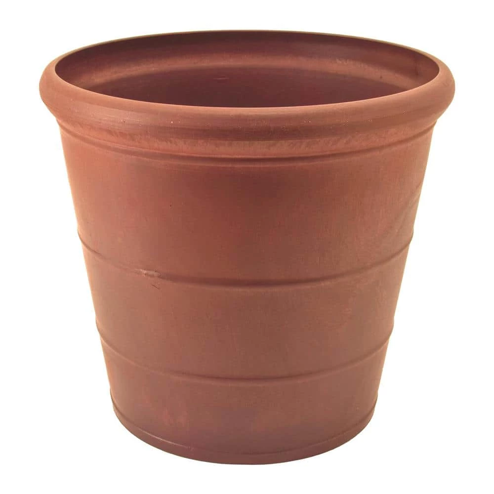 Arcadia Garden Products Basic Drop 11-1/2 in. x 10 in. Terra Cotta Composite PSW Pot 4 Arcadia Garden Products Basic Drop 11-1/2 in. x 10 in. Terra Cotta Composite PSW Pot - Image 2