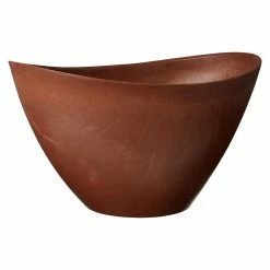 Arcadia Garden Products Swoop 16 in. x 12 in. x 9 in. Terra Cotta PSW Pot