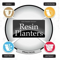 Southern Patio Sonoma 23.8 in. x 11.9 in. Terracotta Resin Deck Rail Planter 15 Southern Patio Sonoma 23.8 in. x 11.9 in. Terracotta Resin Deck Rail Planter -Achla Designs Shop terracotta southern patio railing planters sr2406tc fa 1000