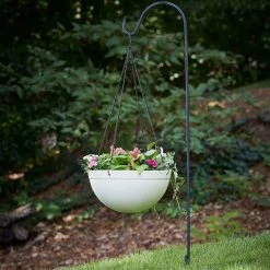 Southern Patio Monroe 12 in. White High-Density Resin Hanging Basket Planter 16 Southern Patio Monroe 12 in. White High-Density Resin Hanging Basket Planter -Achla Designs Shop white southern patio hanging planters hdr 057697 31 1000