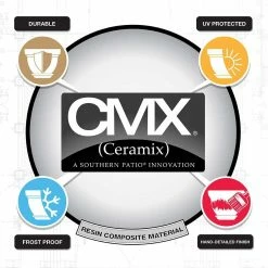 Southern Patio Pineapple 12 in. x 10.5 Weathered White Resin Composite Planter -Achla Designs Shop white southern patio plant pots cmx 069737 fa 1000