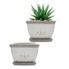 Southern Patio Brentwood 8.5 in. x 6.1 in. White Ceramic Indoor Pot (2-Pack) 1 Southern Patio Brentwood 8.5 in. x 6.1 in. White Ceramic Indoor Pot (2-Pack) -Achla Designs Shop white southern patio plant pots crm 064886a 64 1000