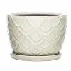 Southern Patio Wanda 8.3 in. x 6 in. White Ceramic Indoor Pot 2 Southern Patio Wanda 8.3 in. x 6 in. White Ceramic Indoor Pot -Achla Designs Shop white southern patio plant pots crm 081555 64 1000