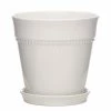 Southern Patio Beaded 8 in. x 8 in. White Ceramic Indoor Pot -Achla Designs Shop white southern patio plant pots crm 081586 64 1000