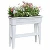 Southern Patio 36 in. x 11.8 in. x 31.5 in. White Plastic 40 Qt. Capacity Large Raised Garden Planter -Achla Designs Shop white southern patio raised planter boxes hdr 091349a 64 1000