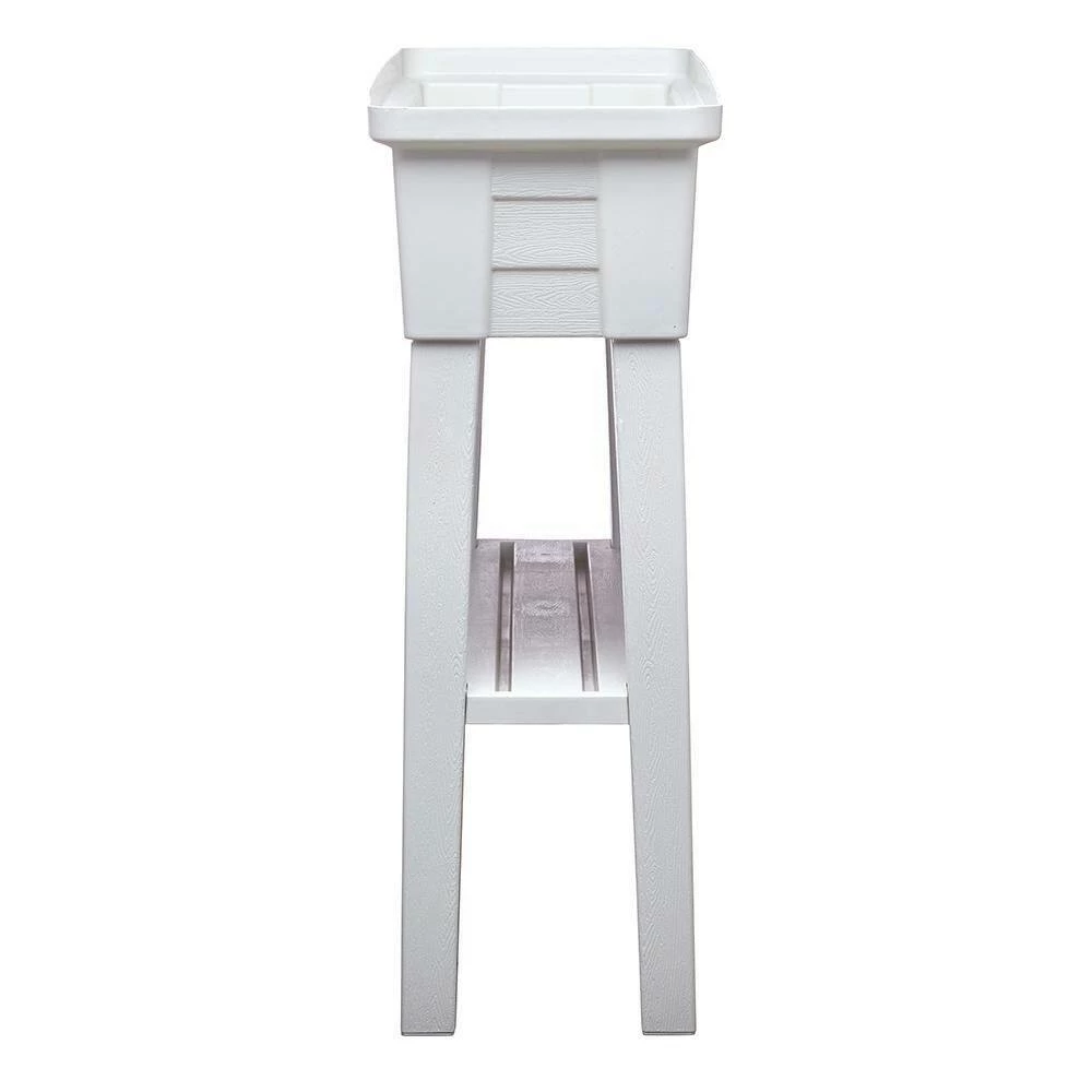 Southern Patio 36 in. x 11.8 in. x 31.5 in. White Plastic 40 Qt. Capacity Large Raised Garden Planter 9 Southern Patio 36 in. x 11.8 in. x 31.5 in. White Plastic 40 Qt. Capacity Large Raised Garden Planter - Image 7