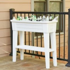 Southern Patio 36 in. x 11.8 in. x 31.5 in. White Plastic 40 Qt. Capacity Large Raised Garden Planter 21 Southern Patio 36 in. x 11.8 in. x 31.5 in. White Plastic 40 Qt. Capacity Large Raised Garden Planter -Achla Designs Shop white southern patio raised planter boxes hdr 091349a c3 1000