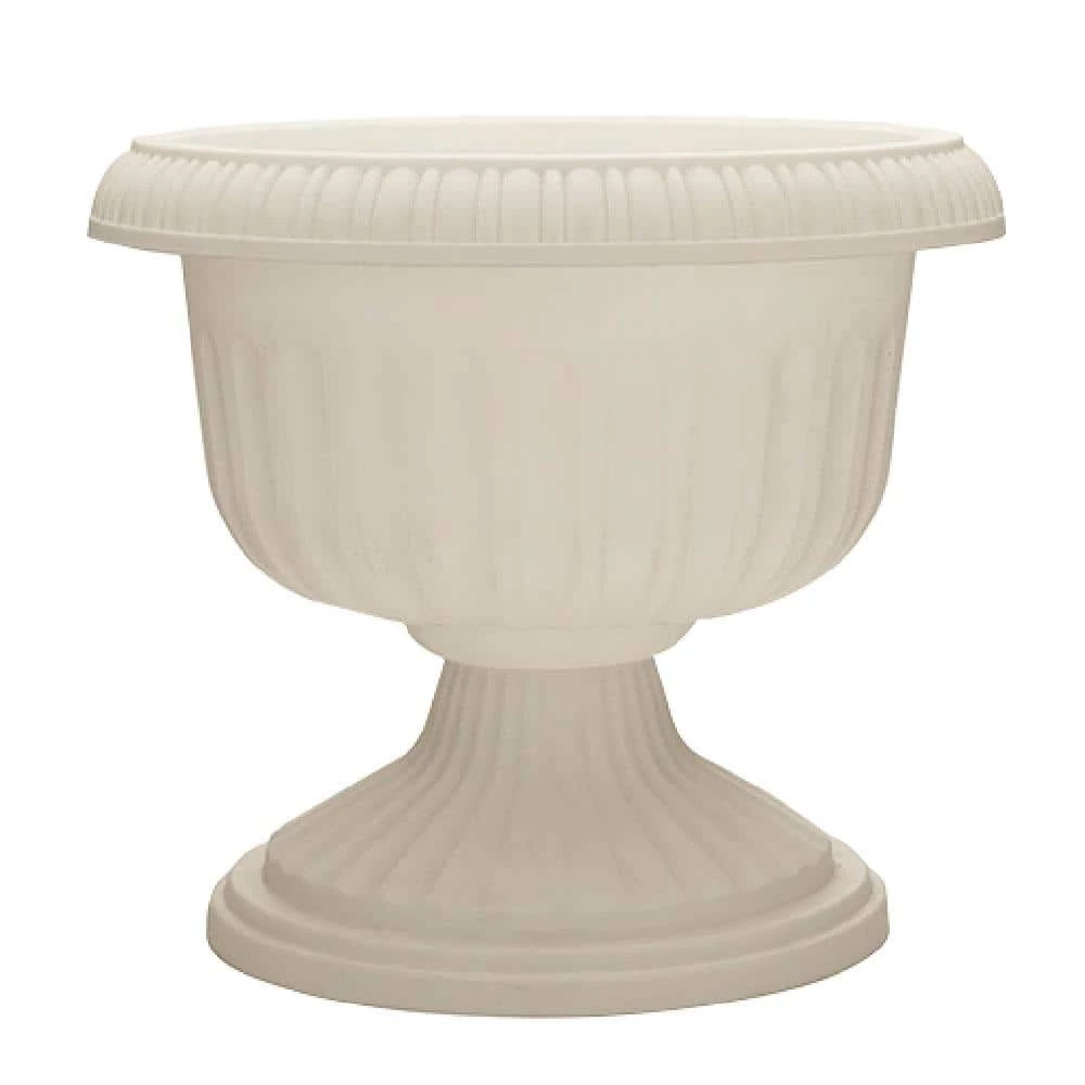 Southern Patio 18 in. White Resin Dynamic Outdoor Grecian Urn Planter Pot (2-Pack) 4 Southern Patio 18 in. White Resin Dynamic Outdoor Grecian Urn Planter Pot (2-Pack) - Image 2
