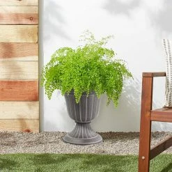 Arcadia Garden Products Traditional 13 in. x 15 in. Whitewash Plastic Urn -Achla Designs Shop whitewash arcadia garden products urn planters pl10ww 31 1000